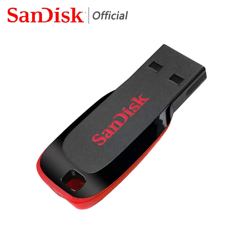 Pendrive Sandisk Mini USB 2.0 - 16GB/32GB/64GB/128GB, Armazenamento Portátil para Telemóvel
