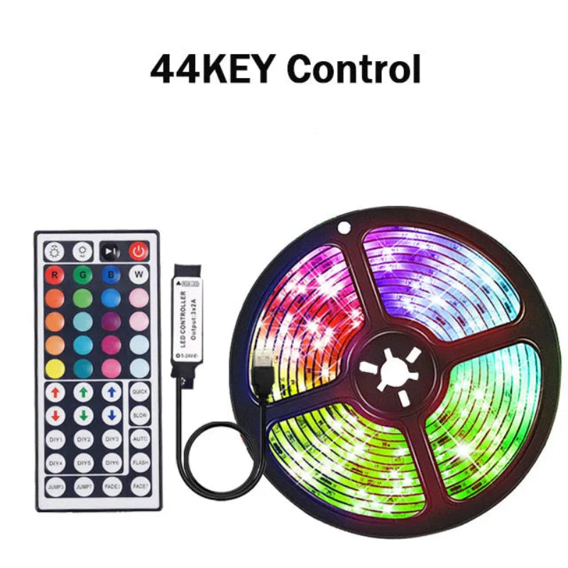 Fita LED USB RGB 1-30M - Tuya APP, 5050, Decoração Quarto/TV, Mudança Cor