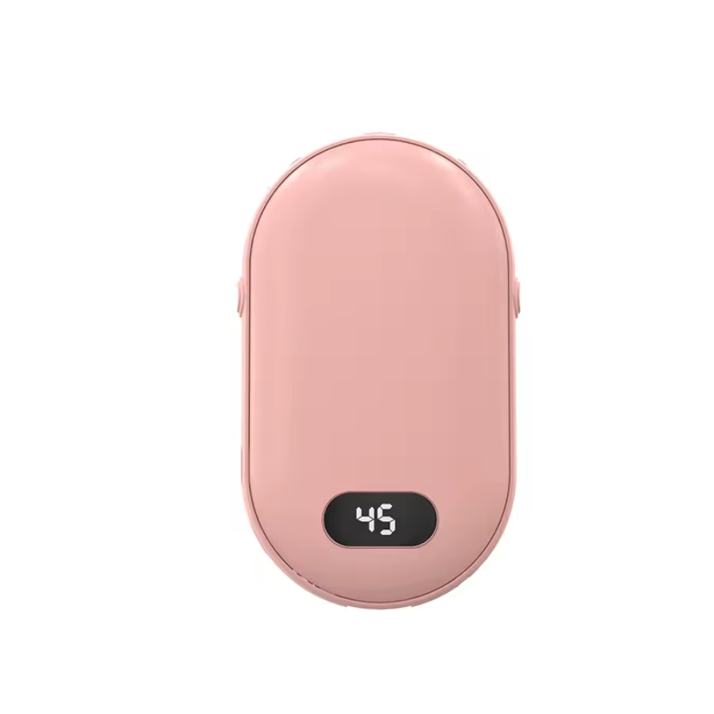 Aquecedor de Mão 2 em 1 Power Bank, Temp. Ajustável, 10h Calor, Inverno