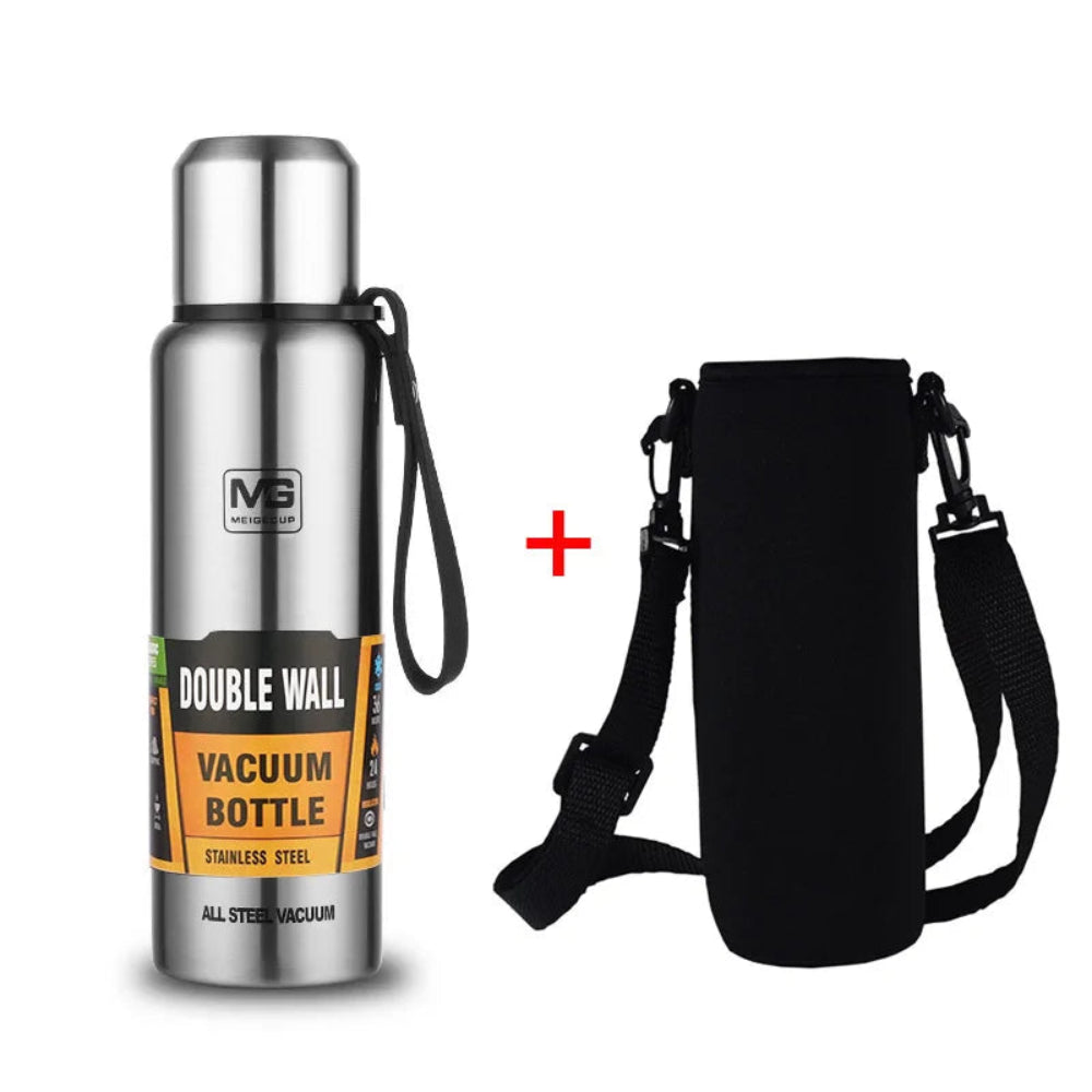 Garrafa Térmica UPORS Aço Inoxidável 500/700/1000/1500ml - 24h Quente/Frio, Portátil