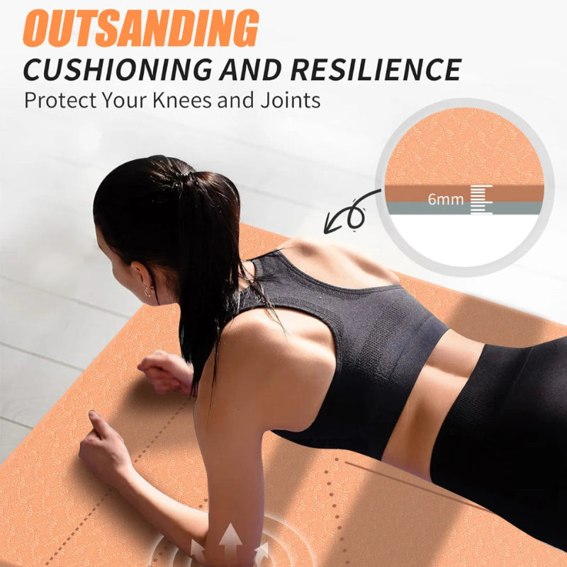 Tapete de Yoga WESTTUNE - Antiderrapante, TPE Ecológico, Alinhamento, Bolsa