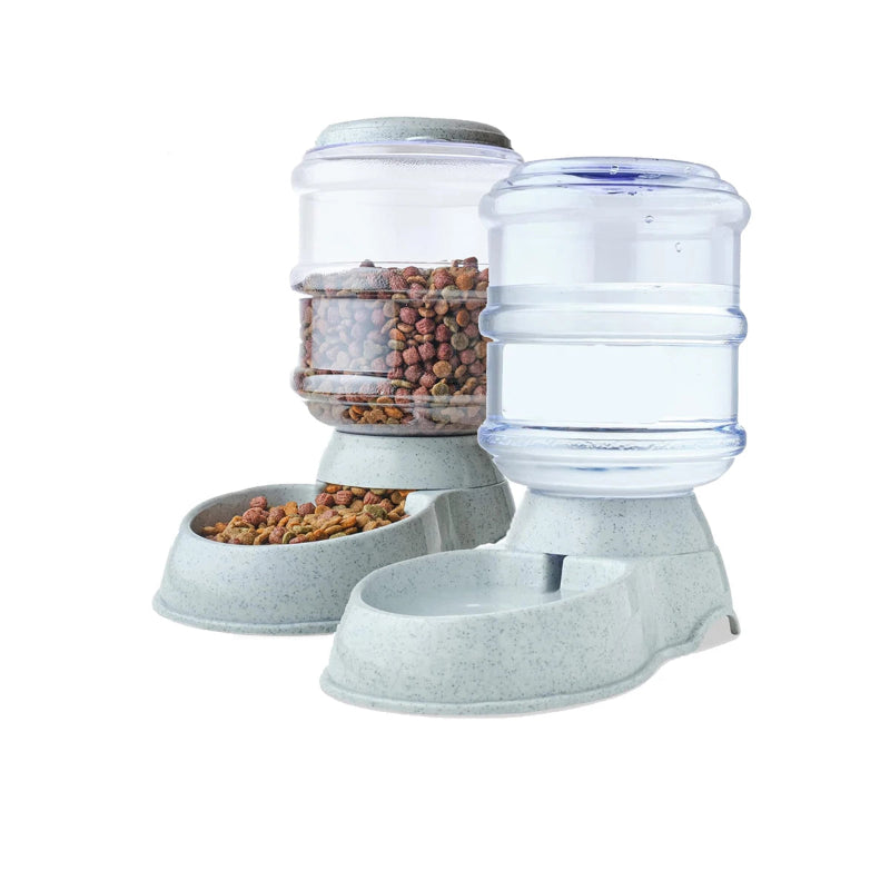 Distribuidor Automático Água/Comida - Grande Capacidade, Cães/Gatos, Tigela Bebedouro, 3,8 L