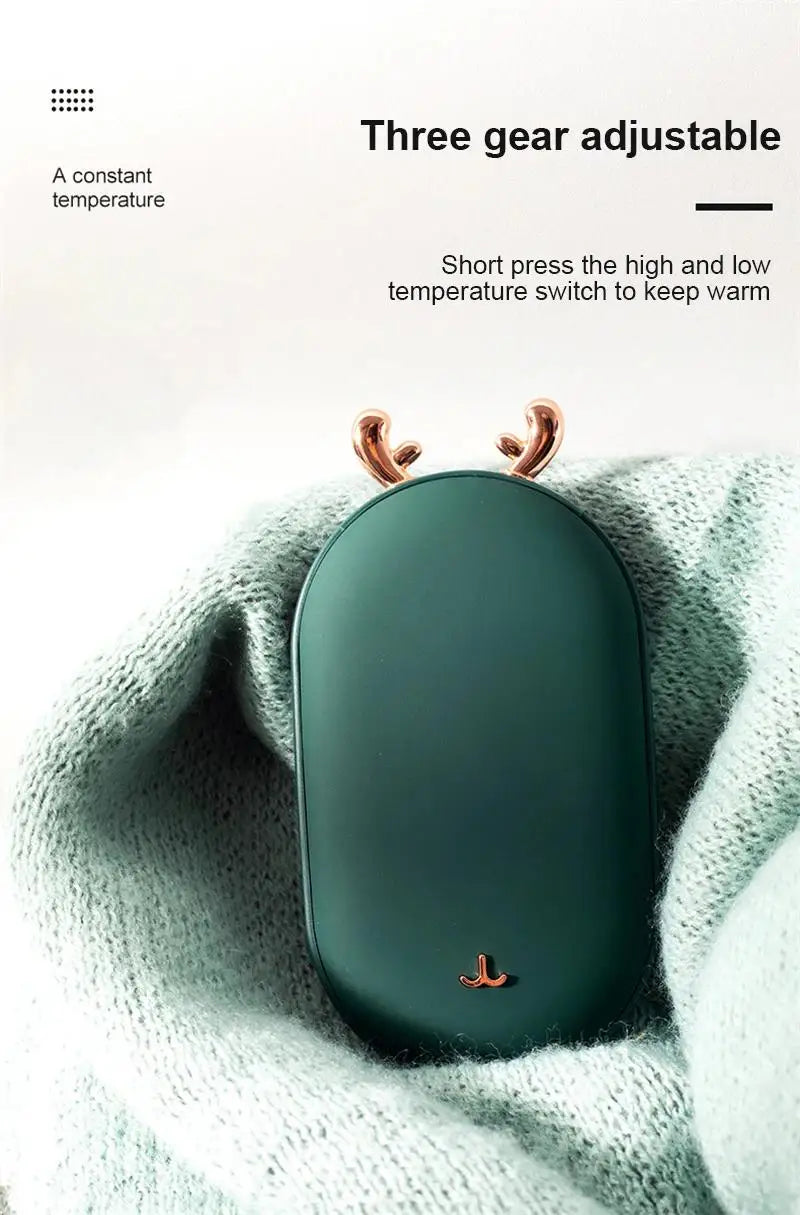 Aquecedor de Mão Xiaomi 2 em 1 10000mAh - Power Bank, Temp. Ajustável, 10h Calor, Inverno