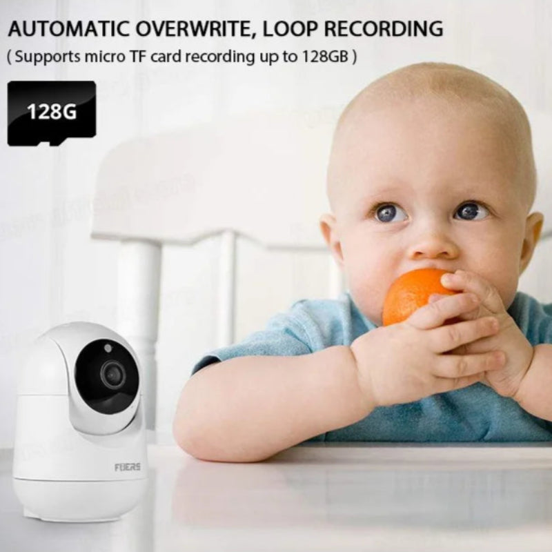 Câmara Segurança WiFi 5MP Tuya PTZ IA - Rastreamento Automático, Visão Noturna Colorida, Bebé