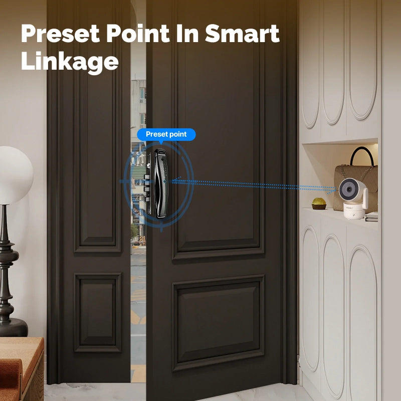 Câmara Segurança Interior WiFi 4MP PTZ MOES - Visão Noturna, Detecção Movimento/Som, Patrulha