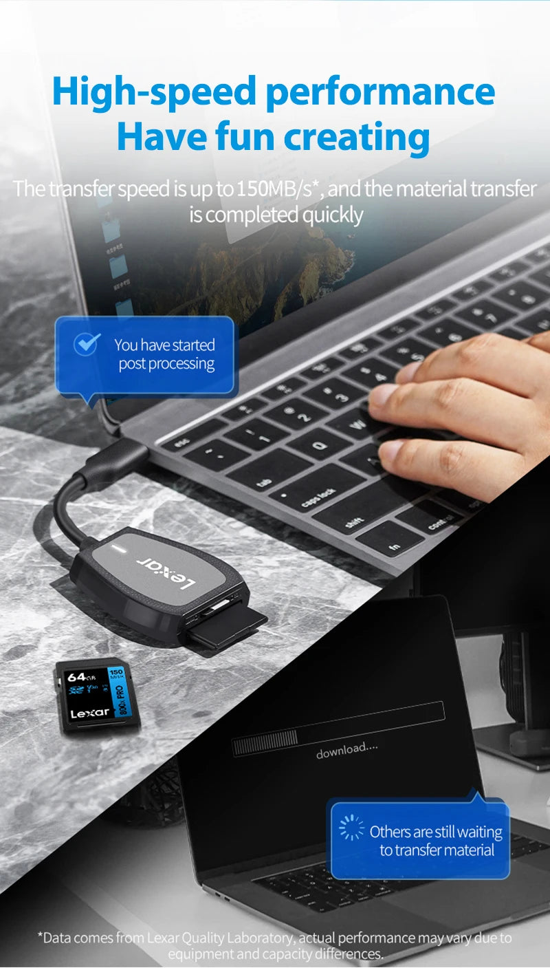 Cartão de Memória Lexar SD Pro 800x - 32GB/64GB/128GB - 150MB/s, UHS-I, C10/V10/V30