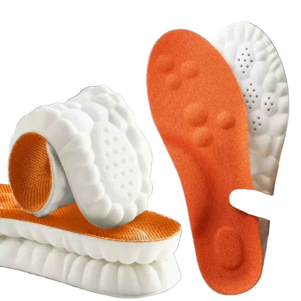 Palmilhas de Massagem 4D - Super Macias, Suporte Arco, Antiderrapantes, Unissexo