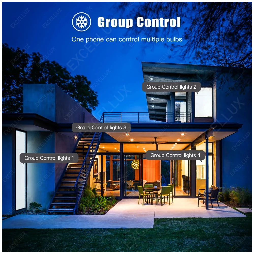 Lâmpada LED Inteligente Tuya E27 15W - WiFi/Bluetooth, RGB, Alexa/Google, 220V/85-265V