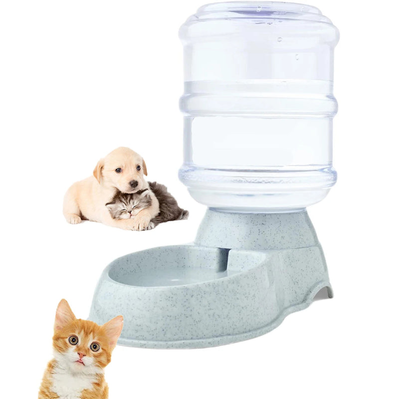 Distribuidor Automático Água/Comida - Grande Capacidade, Cães/Gatos, Tigela Bebedouro, 3,8 L