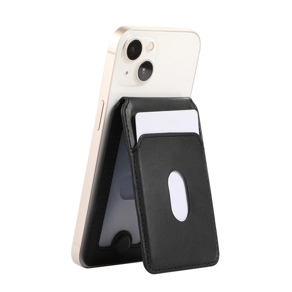 Carteira Magnética MagSafe Couro - Porta-Cartões, iPhone/Samsung, Várias Cores