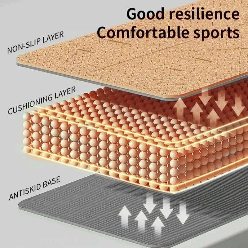 Tapete de Yoga WESTTUNE - Antiderrapante, TPE Ecológico, Alinhamento, Bolsa