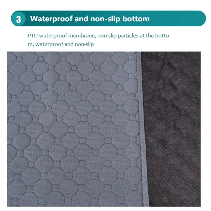 Almofada Urina Cão Reutilizável - 4 Camadas, Absorvente, Lavável, Treino/Cama/Carro