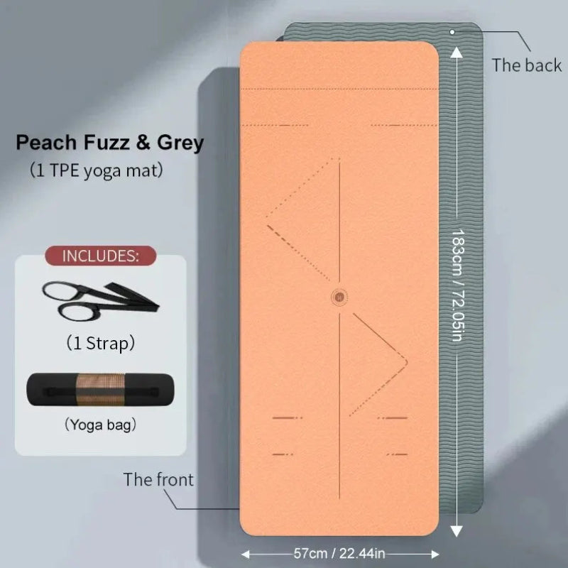 Tapete de Yoga WESTTUNE - Antiderrapante, TPE Ecológico, Alinhamento, Bolsa