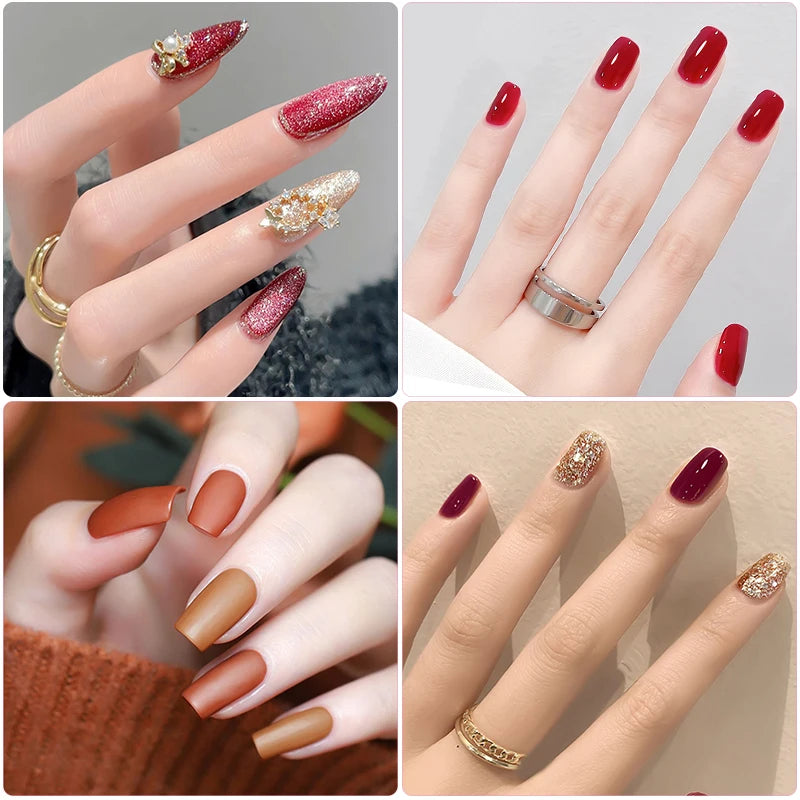 Kit Esmalte Gel Completo - Lâmpada UV 36W, 10 Cores Gel, Polygel, Broca Elétrica