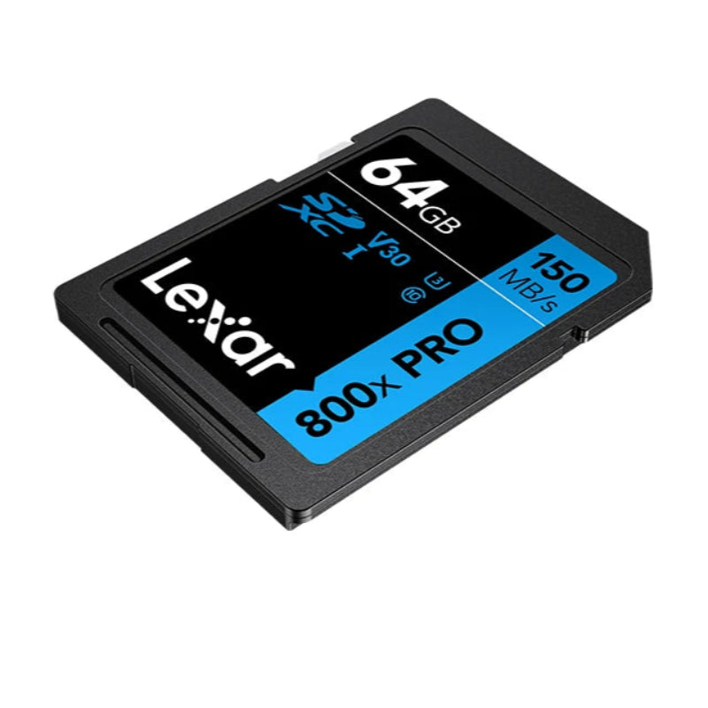 Cartão de Memória Lexar SD Pro 800x - 32GB/64GB/128GB - 150MB/s, UHS-I, C10/V10/V30