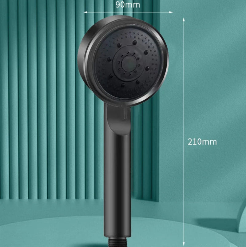 Chuveiro 6 Jatos Alta Pressão Multifuncional - Massagem, Ajustável, Grande Bocal