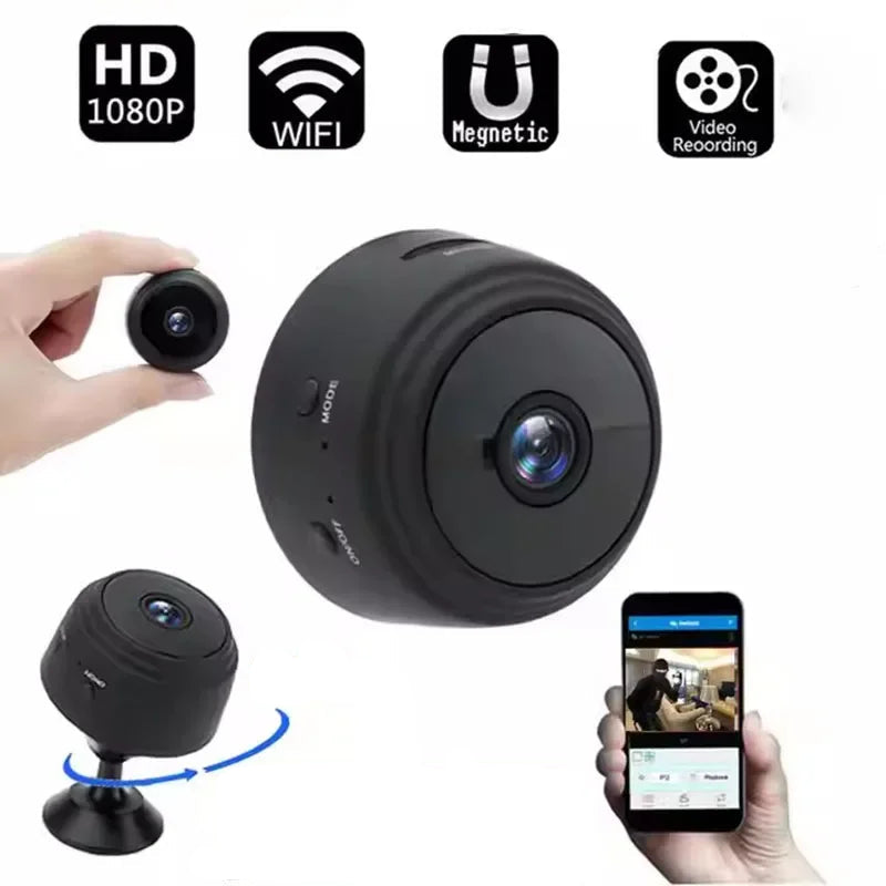 Mini Câmera IP Sem Fio A9 - 1080P HD, Visão Noturna, WiFi, Vigilância, Segurança Casa Inteligente