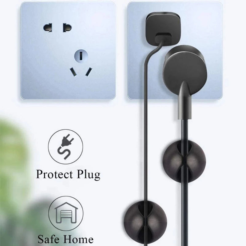 Organizador Cabos USB Silicone - 10/20 Peças, Fixador Fios, Suporte Fone