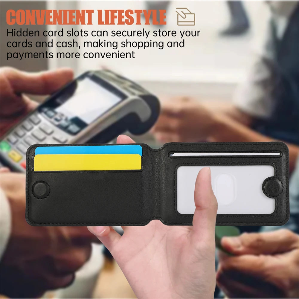 Carteira Magnética MagSafe Couro - Porta-Cartões, iPhone/Samsung, Várias Cores