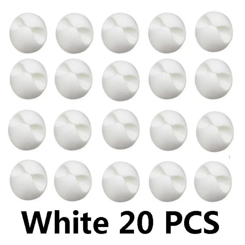 Organizador Cabos USB Silicone - 10/20 Peças, Fixador Fios, Suporte Fone