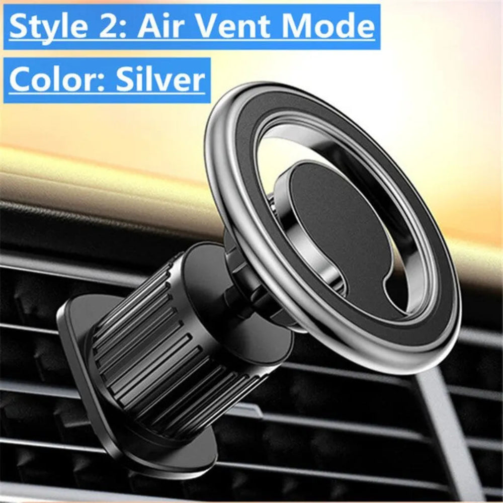 Suporte Magnético Telemóvel Carro - MagSafe, 360°, Painel/Ventilação, iPhone/Samsung/Xiaomi