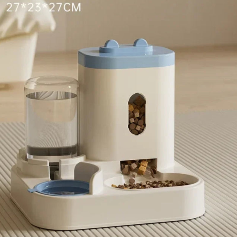 Alimentador Automático Cães/Gatos - Água e Comida, Grande Capacidade, Sem Eletricidade