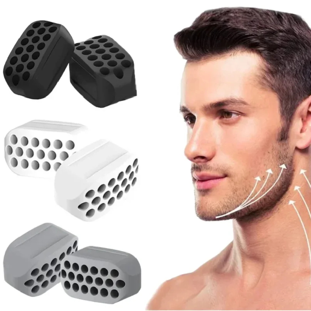 Exercitador de Mandíbula e Tonificador Facial – Kit de Treino Muscular em Silicone