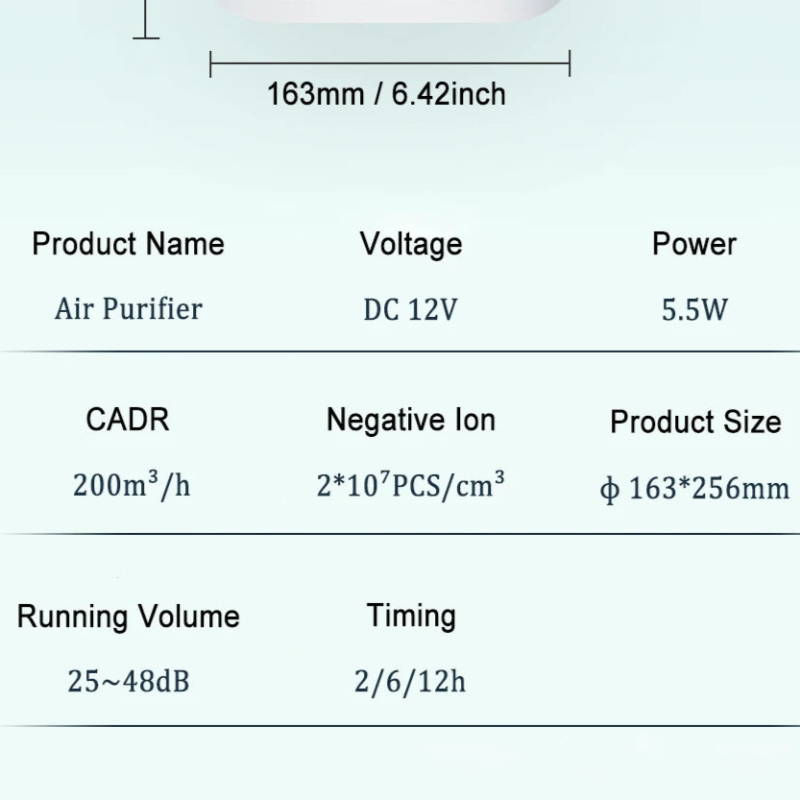 Purificador de Ar com Íons Negativos - HEPA, Aromaterapia, Fumo/Odores, Silencioso