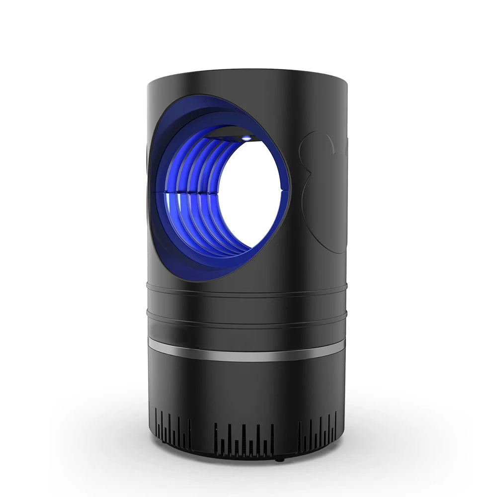 Armadilha para Mosquitos Elétrica LED – Candeeiro Mata-Insetos USB com Luz Ultravioleta 368nm, Sucção Forte por Vórtice, Silencioso
