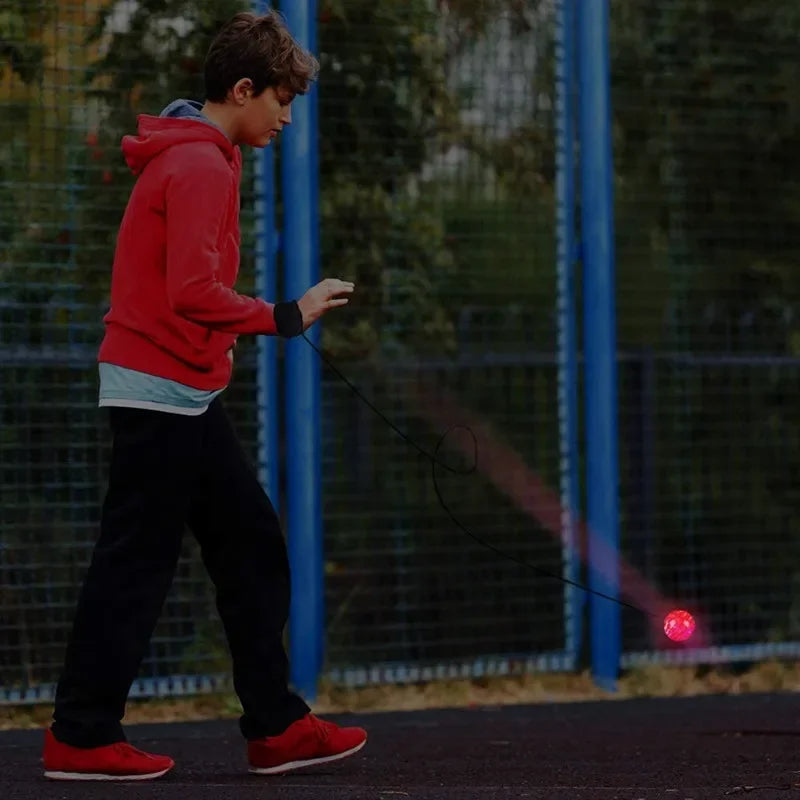 Bola Luminosa LED Interativa - Cães/Gatos, Crianças, Elástica, Piscante, Diversão Garantida