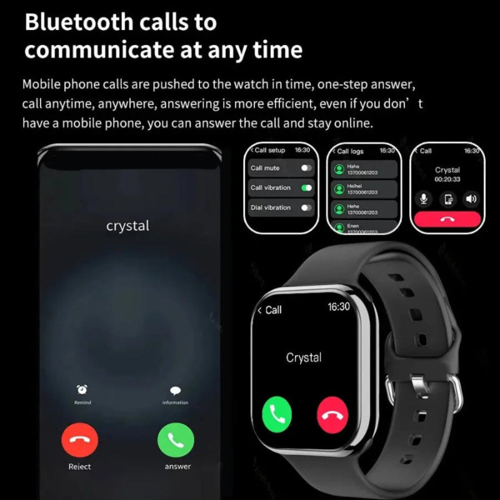 Smartwatch GPS Série 10 - 2025, Chamada BT, Saúde, 1.9" HD, Carregamento Sem Fios, Frequência Cardíaca Pressão Arterial