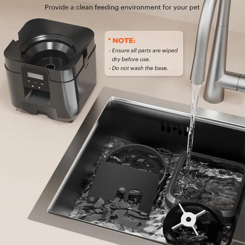 Alimentador Automático Inteligente - Gatos/Cães, Dispensador Quantitativo, Comida Lenta, LCD