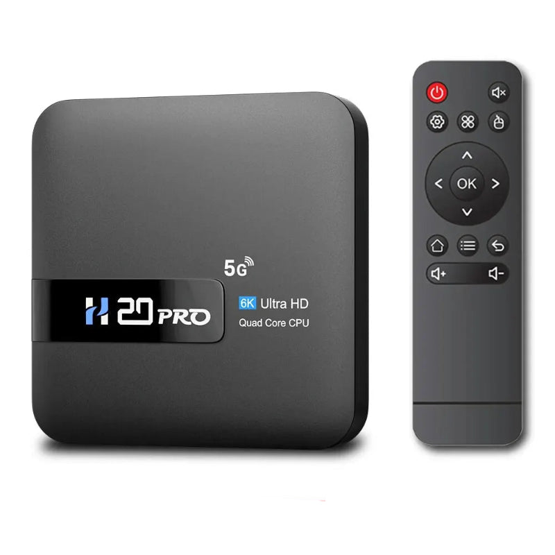 H20PRO Smart TV Box Android 10 WiFi6 - 6K/4K/3D, 2GB RAM, 16GB ROM, Dual WiFi