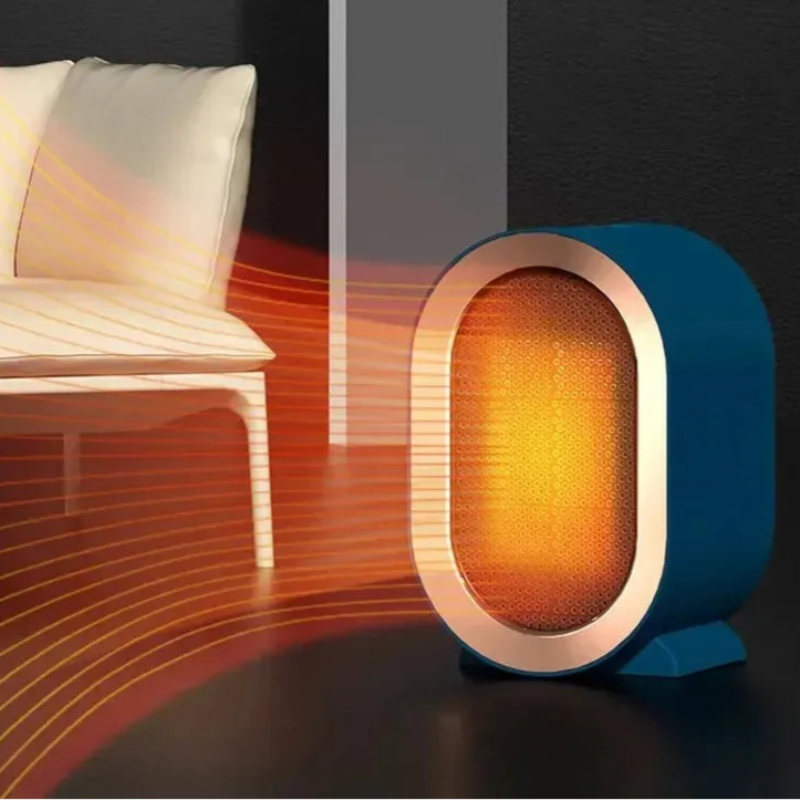 Aquecedor Elétrico Portátil 1200W - Ventilador Mesa, 2 Modos, Aquecimento Rápido, Escritório/Casa