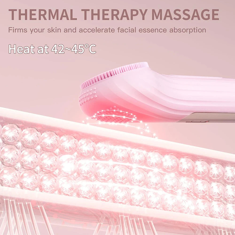 Escova de Limpeza Facial Sónica - Impermeável, Recarregável, Esfoliação, Massagem