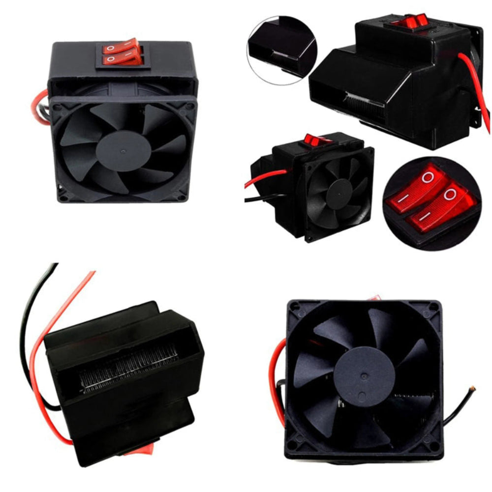 Aquecedor Portátil para Veículos - Desembaciador, 12V/24V, Aquecimento Rápido, Silencioso