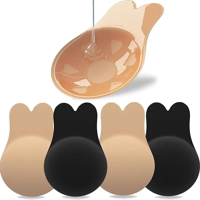 Sutiã Nude Invisível Push Up - Adesivo Silicone, Levanta Seios, Sem Costuras, Casamento/Festas