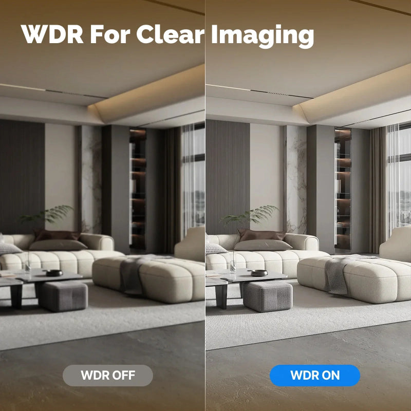 Câmara Segurança Interior WiFi 4MP PTZ MOES - Visão Noturna, Detecção Movimento/Som, Patrulha