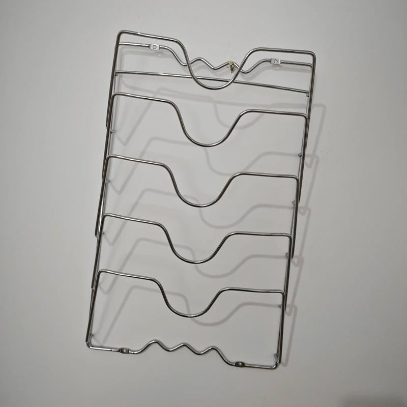 Organizador Tampas Panela Aço Inox - 5 Camadas, Parede/Armário, Cozinha