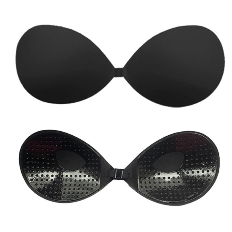 Sutiã Nude Invisível Push Up - Adesivo Silicone, Levanta Seios, Sem Costuras, Casamento/Festas