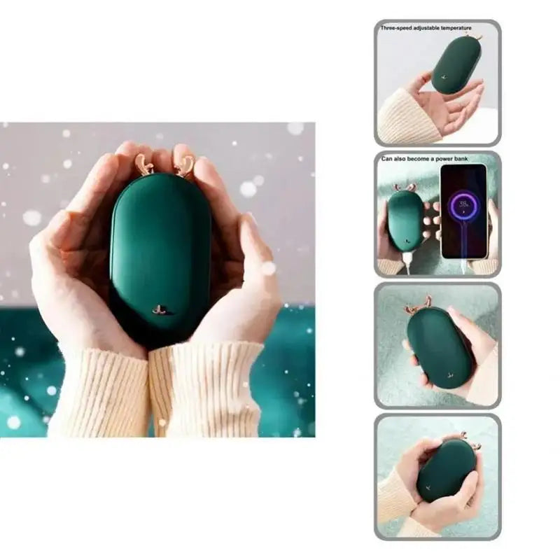 Aquecedor de Mão Xiaomi 2 em 1 10000mAh - Power Bank, Temp. Ajustável, 10h Calor, Inverno