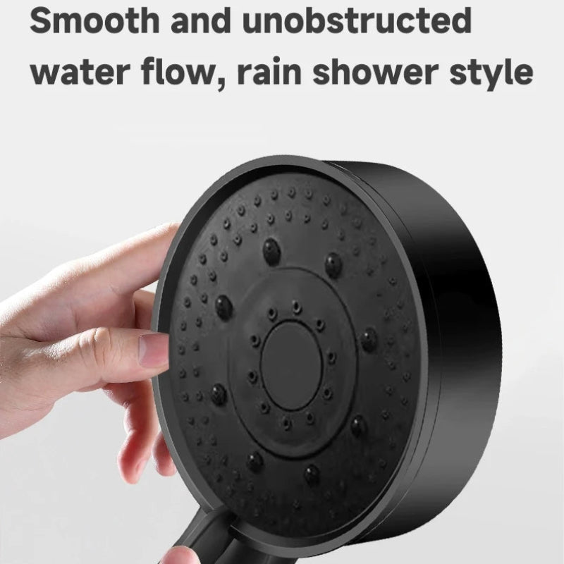 Chuveiro 6 Jatos Alta Pressão Multifuncional - Massagem, Ajustável, Grande Bocal