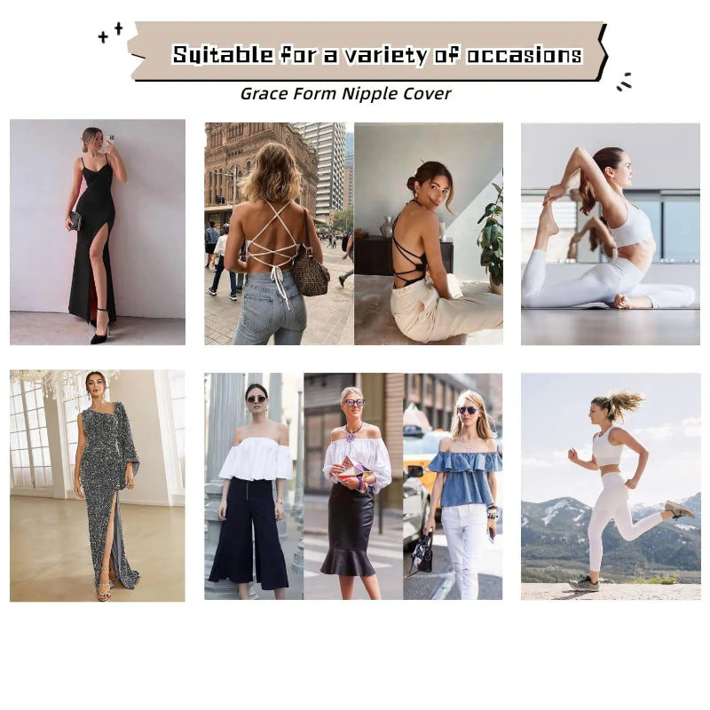 Capa de Mamilo Silicone - Adesivo Invisível, Reutilizável, Levanta Seios, Pétalas Adesivas