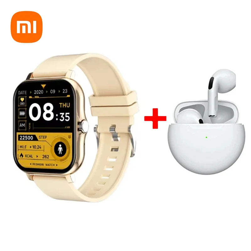 Smartwatch Xiaomi Air Max SY - Chamada BT, Saúde, Desporto, Monitor de Frequência Cardíaca, À Prova D'Água Para Telefones Android IOS