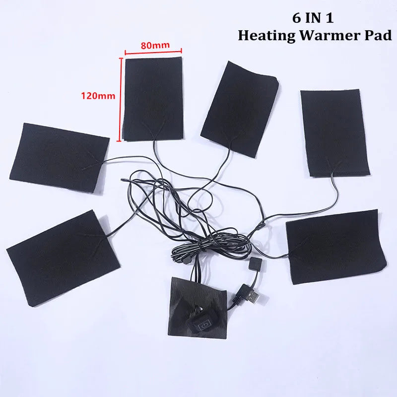 Almofada Aquecedora USB 3 Engrenagens - Temp. Ajustável, Roupa/Colete/Jaqueta, Lavável