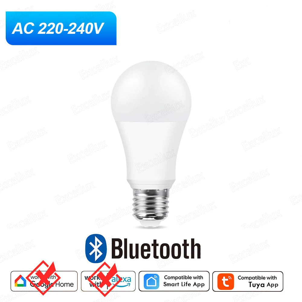Lâmpada LED Inteligente Tuya E27 15W - WiFi/Bluetooth, RGB, Alexa/Google, 220V/85-265V