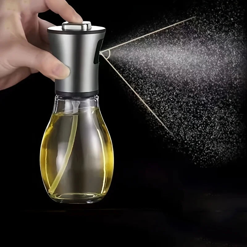Frasco Spray Óleo Aço Inoxidável 200ml - Pulverizador Azeite, Óleo Cozinha, Air Fryer
