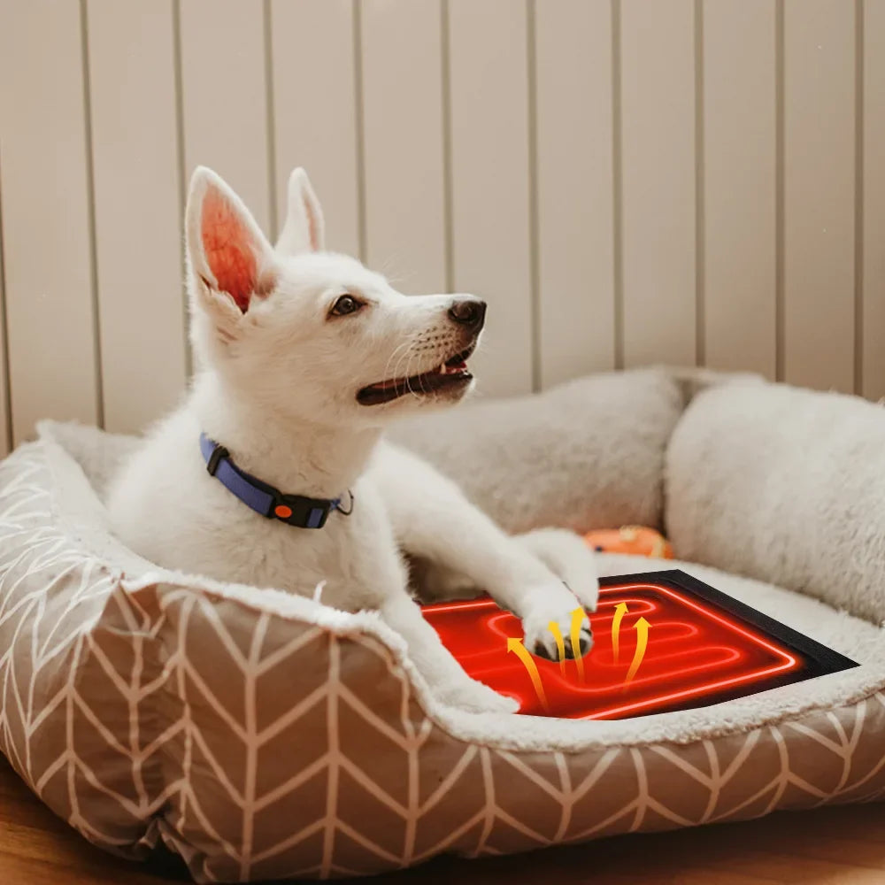 Almofada Aquecida USB Lavável - Cães/Gatos/Répteis de Estimação, Segura, Inverno Quente