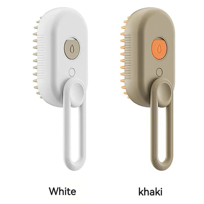 Escova 3 em 1 Vapor para Cão e Gato - Remoção Pelos, Massagem, Limpeza Anti-Estática