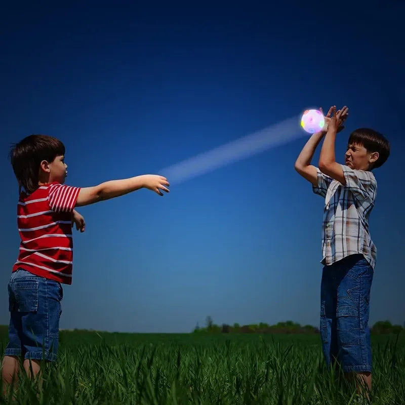 Bola Luminosa LED Interativa - Cães/Gatos, Crianças, Elástica, Piscante, Diversão Garantida